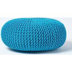 Homescapes Grand Rond Tressé En Tricot Pouf