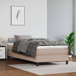 vidaXL Estructura De Cama Sintético Capuchino 90x200 cm - Marrón