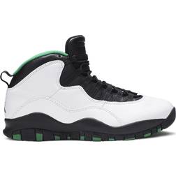 NIKE Air Jordan 10 Retro Seattle M - White/Black/Kelly Green/Yellow Gold