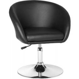 AMSTYLE Moderner Loungesessel Retro-Look Schwarzer Cocktailstuhl