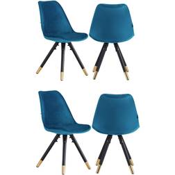 Life Interiors Sofia Velvet Kitchen Chair