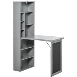 Homcom Fold Out Convertible Grey Writing Desk 51x98cm