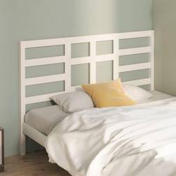 vidaXL Per Letto Bianca 126x4x104 cm In Legno Massello Di Pino Testiera