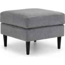 Julian Bowen Grey Chenille Footstool Pouf