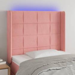 vidaXL Con LED De Terciopelo Rosa 103x16x118/128 cm - Rosa Cabecero