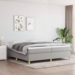 vidaXL Boxspring Met Matras Stof 200x200 cm