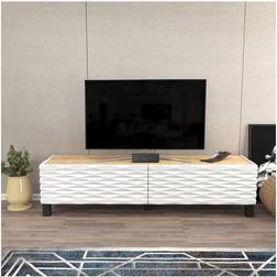 Oak Pattern/White Decorotika TV Bench