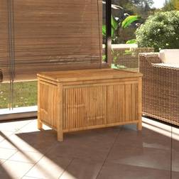 vidaXL Caja De Almacenaje De Jardín Bambú 90x52x55 cm - Marrón