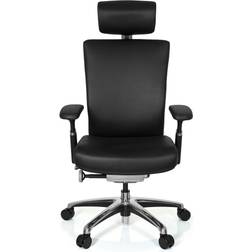 hjh OFFICE Nova Cuir Noir Chaise de bureau