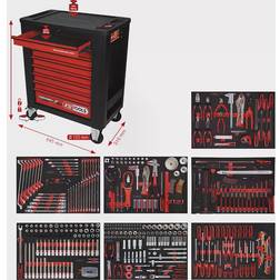 KS Tools PERFORMANCE PLUS workshop trolley with P15, with 397 for 7 drawers