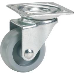 Stabilit Rueda giratoria para muebles (Diámetro: 45 mm, Capacidad de carga: 40 kg, Gris, Plástico)