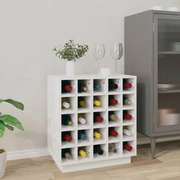 vidaXL Vinskab 55.5x34x61 cm Massivt Fyrretræ Barskab