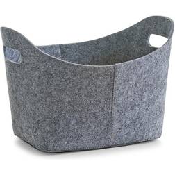 Zeller Microfiber Grey 37 x 28 x 25 cm Basket 25cm