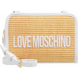 Love Moschino Rattan Faux Leather Crossbody Bag