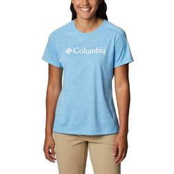Columbia Dam W Zero Rules kortärmad t-shirt med grafiskt mönster, Vista Blue Hthr, Csc-grafik