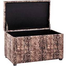 HAKU Möbel Coffre De Rangement Motif Serpent 65 cm Marron