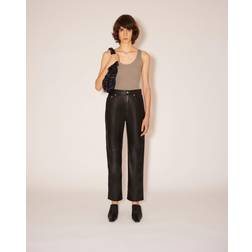 Nanushka Black Vinni Vegan Leather Trousers Black