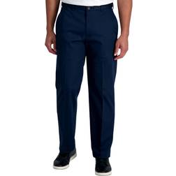 Haggar Premium No Iron Khaki Klassisk Passform Vardagsbyxor - Mörk Marinblå
