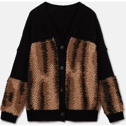 Stella McCartney Cardigan aus Jacquard-Strick Schwarz