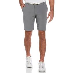 PGA tour Men's Flat Front Horizontal Textured Golf Shorts - Dk Grey Heather Gray