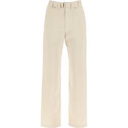 LEMAIRE Beige Soft Belted Trousers BG234 Dusty Mastic FR