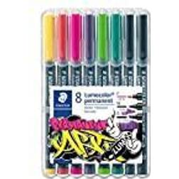 Staedtler 31SWP8 Permanent-Universalstift F/M/B, Set, 8 Farben
