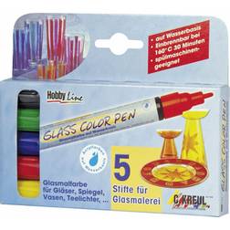 Kreul Glass ColorPen 5er Set Glasmalstift