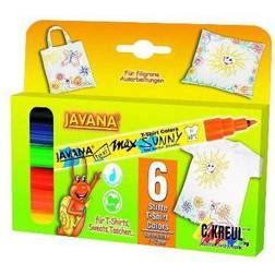 Kreul Textil Marker fine 6er Set, Malset für Kinder