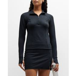 Beyond Yoga Heather Rib Take Hike Pullover BLACK HEATHER