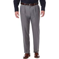 Haggar Men's Premium Comfort Classic Fit Pleat Front Pant - Black