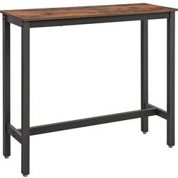 Vasagle 120 Cm Rustic Brown And Black Table de bar