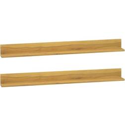 vidaXL 110 Solid Teak Wall Shelf
