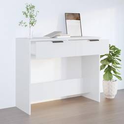 vidaXL 90 x 36 x 75 cm Konstrueret Træ Hvid Konsolbord