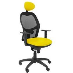 P&C Ergonomic Yellow with Headrest Office Chair