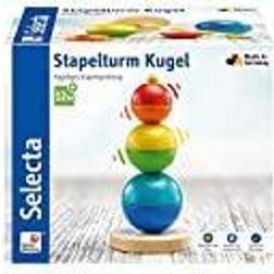 Selecta 62002 kula stapelturm, träleksak, 16 cm, färgglad