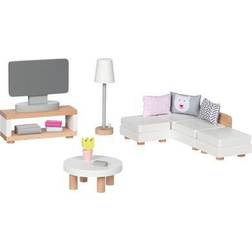 Goki Wooden Doll Furniture Living Room 15 pcs