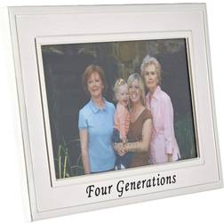 Lawrence Frames Brushed Metal 4 by 6 Four Generations Picture Silver Photo Frame