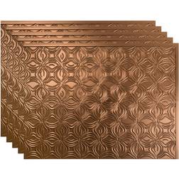 Fasade 18.25 24.25 in. Lotus Vinyl Backsplash Panel Oil Rubbed Bronze 5-Pack