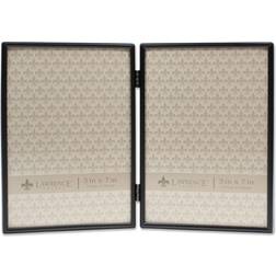 Lawrence Frames 5x7 Hinged Double Simply Black Picture Photo Frame