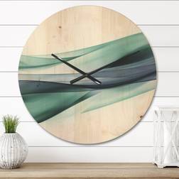 Design Art Fractal Lines Gray Blue Wall Clock