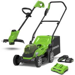 Greenworks GWGD24X2LM36LT2 (2x2.0Ah) Batteridriven gräsklippare