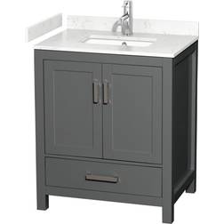 Wyndham Collection Sheffield H Single Bath Vanity Carrara Cultured