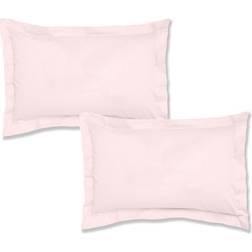 Bianca Cotton Percale 200 Thread Count Pillow Case Natural, Pink