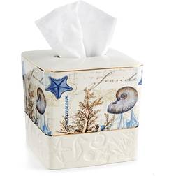 Avanti Antigua Tissue Box Cover Cream