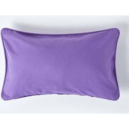 Homescapes Cotton Plain Cushion Cover Purple (50x)