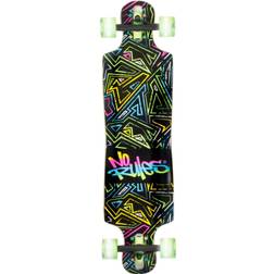 Muuwmi Longboard ABEC 7 Neon mit Leuchtrollen mehrfarbig