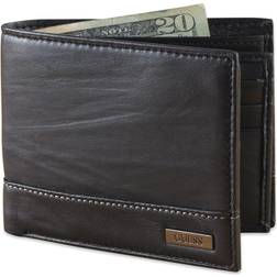 Guess Men's Leather Passcase Wallet - Black/White