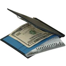 Leather Slim Money Clip Credit Card Wallet