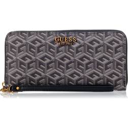 Guess Damen Laurel, Reißverschluss-Geldbörse, Handgelenk, Clutch, Kohle-Logo, Einheitsgröße