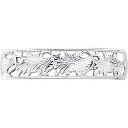 Silver-Tone Barrette with Leaf Motifs